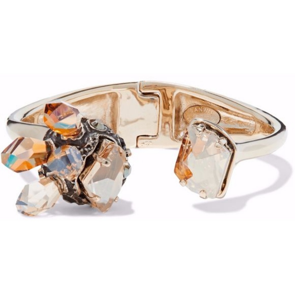 Gold-tone Crystal Cuff